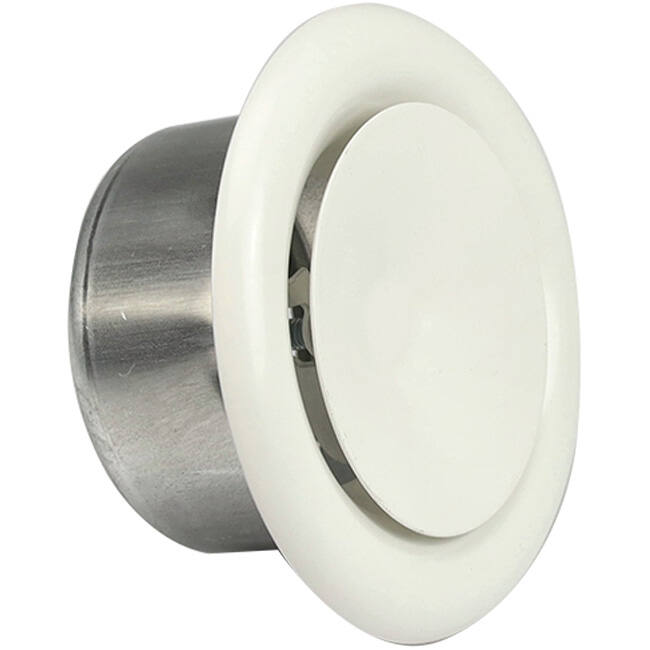 Ventilationsventil 100 mm metall - S-DVS100 RAL9010