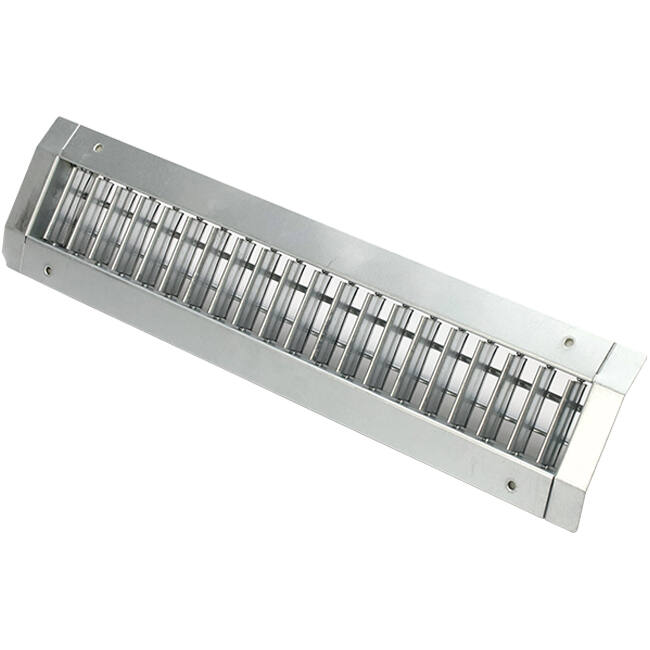 ClimaConnect kanalgaller, dubbelt justerbart, 525 x 125 mm, för rör 315–900 mm – obelagt