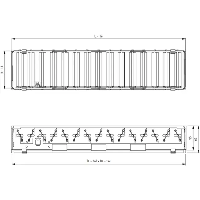 Volymkontrollventil för ventilationsgaller - 525x75