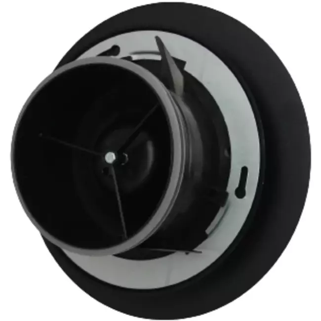 Imaginair RLV-ventil stor Ø 125 mm - monteringsfjädrar + ring - svart