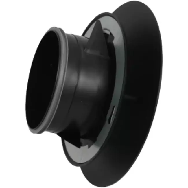 Imaginair RLV-ventil stor Ø 125 mm - monteringsfjädrar + ring - svart