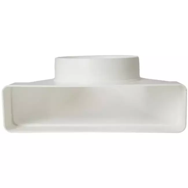 Rektangulär böj av plast vertikal 90°, Ø 125 mm - 220X55mm KLD25-125