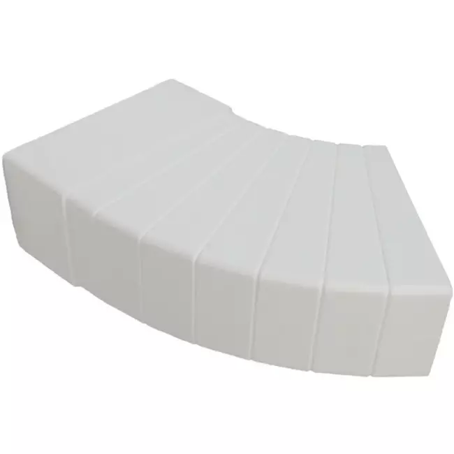 Rektangulär, horisontell 15-60° böj av plast 110x55 mm - KLH15-60