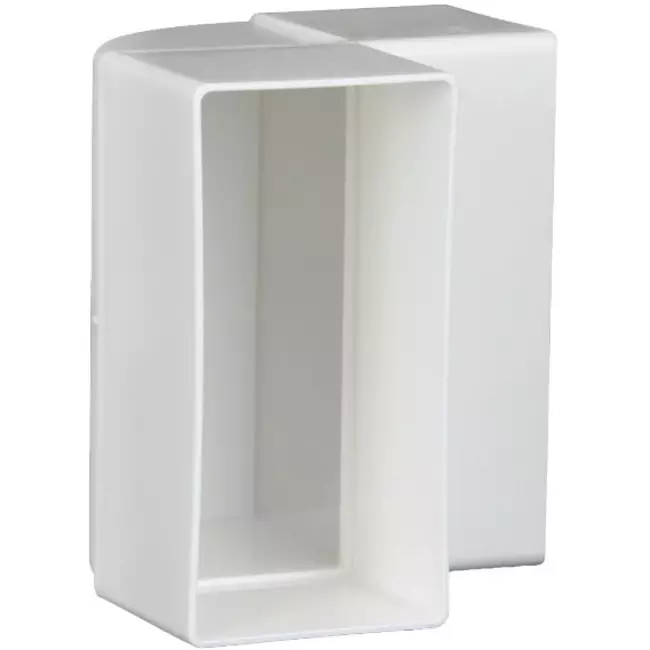 Rektangulär böj av plast vertikal 90° 110x55 - KLV.