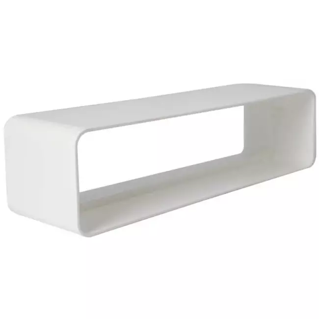 Rektangulärt kopplingsstycke av plast 220x90 mm