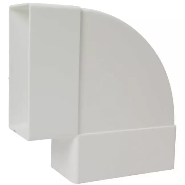 Rektangulär, horisontell 90° böj av plast 110x55 mm - KLH