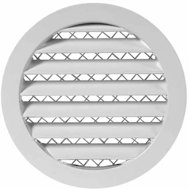 Aluminiumgaller Ø 100, vit  - MRA100W - RAL9016