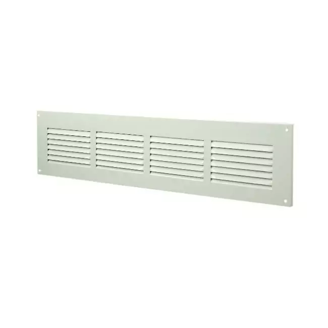 Rektangulärt spårgaller, metall 400x100, vit  - MR4010