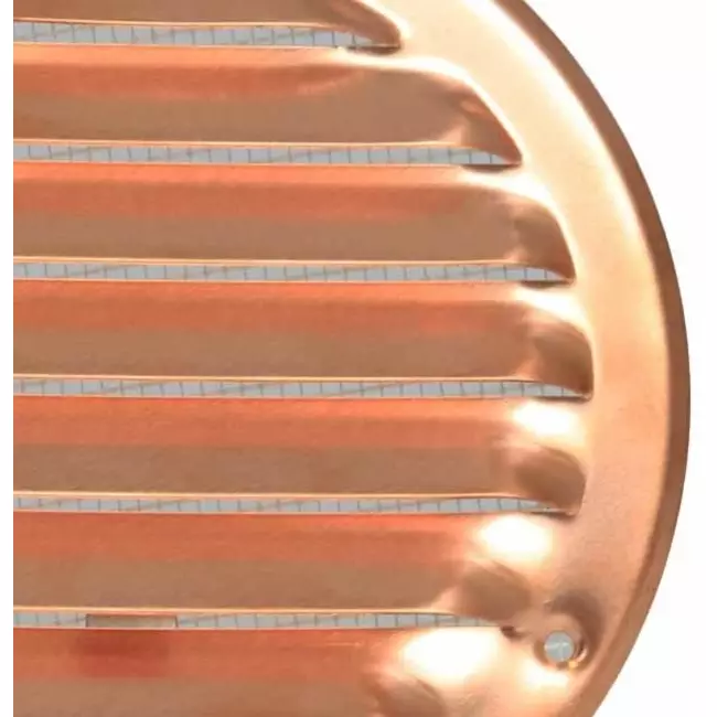 Runt ventilationsgaller av metall Ø 125 mm koppar - MR125Cu