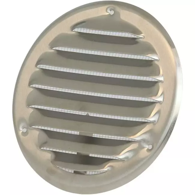 Ventilationsgaller i metall runt 100 mm zink – MR100ZN