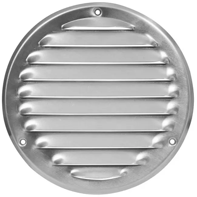 Runt ventilationsgaller av metall Ø 125 mm rvs - MR125i