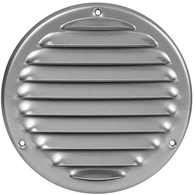 Runt ventilationsgaller av metall 100 mm, grått - MR100P – RAL9006
