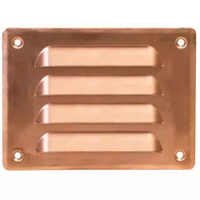 Fyrkantigt ventilationsgaller av metall 140x105 mm koppar - MR14105Cu