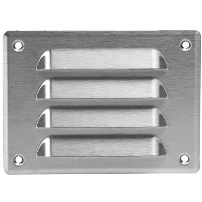 Fyrkantigt ventilationsgaller av metall 140x105 mm rvs - MR14105i