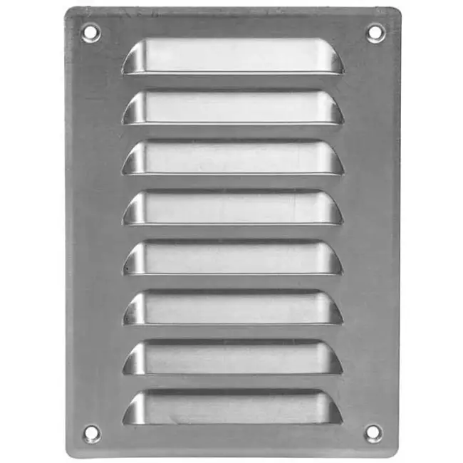 Fyrkantigt ventilationsgaller av metall 140x190 mm aluminium - MR1419Al