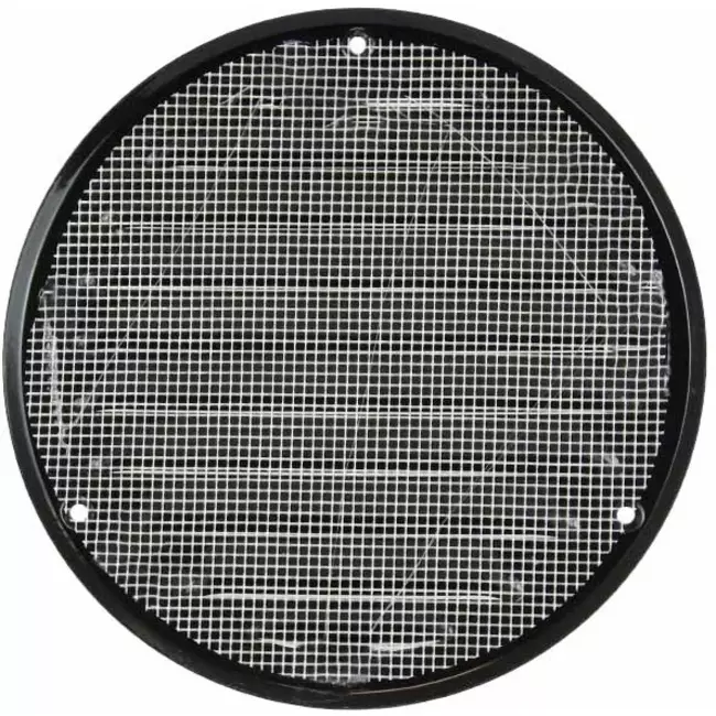 Runt ventilationsgaller av metall Ø 160 mm, svart - MR160M – RAL9005
