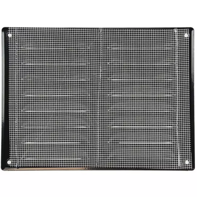 Fyrkantigt ventilationsgaller av metall 260x190 mm, svart - MR26195M - RAL9005