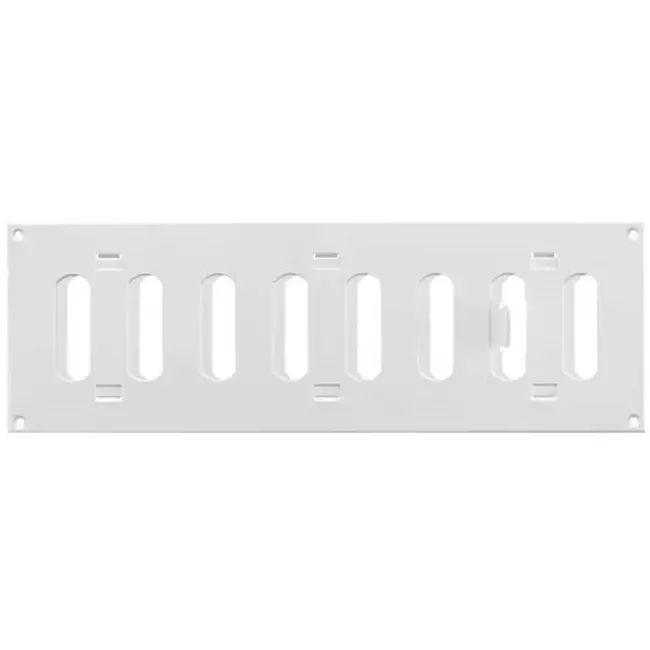 Metall justerbart rektangulärt spårgaller 300x100, vit  - MR3010R - RAL9016
