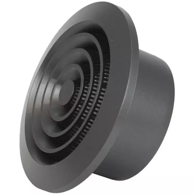 Runt ventilationsgaller grill Ø 125 mm antracit - NGA125A