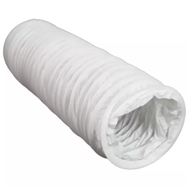 Flexibel PVC-ventilationsslang vit Ø 100 mm (6 m)