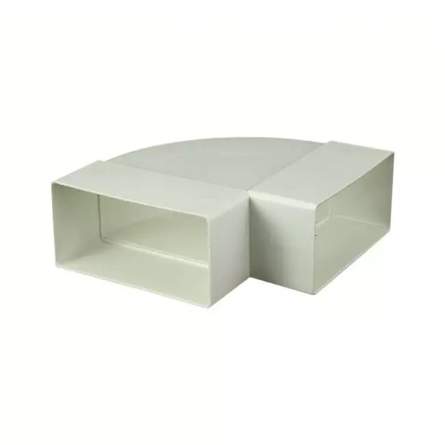 Rektangulär, horisontell 90° böj av plast 110x55 mm - KLH