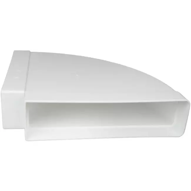 Rektangulär, horisontell 90° böj av plast 220X55 mm - KLH25-90