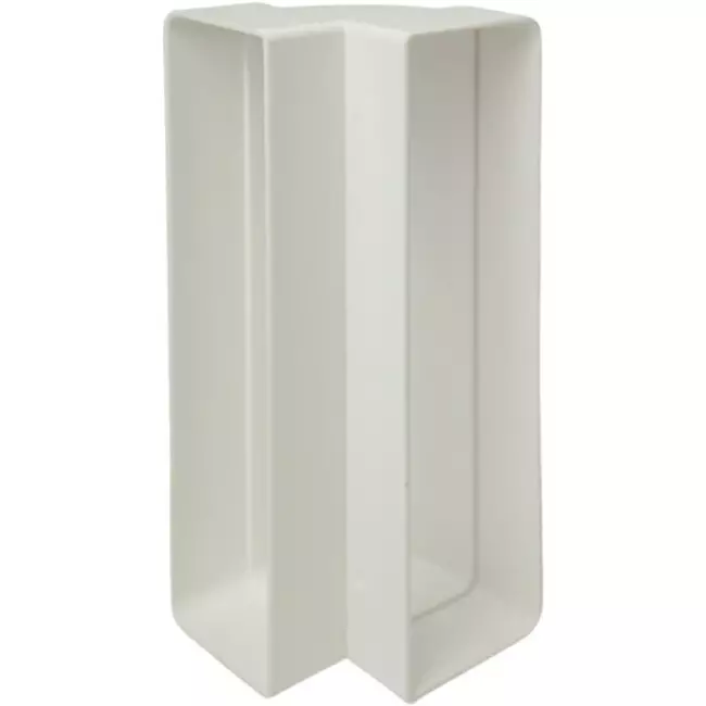 Rektangulär böj av plast vertikal 90° Ø 125 mm - 220x55 mm KLV25-90
