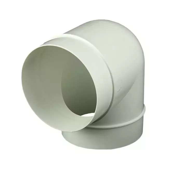 Rund 90° böj av plast, diameter: 125 mm AL125-90