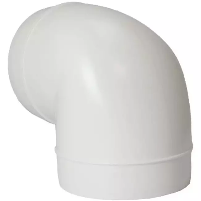 Rund 90° böj av plast, diameter: 125 mm AL125-90