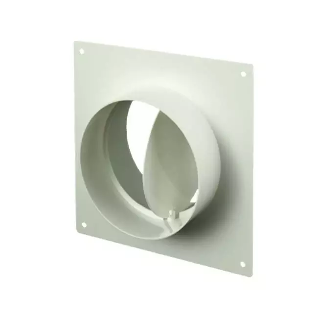 Rund väggplatta av plast med bakspjäll, diameter: 100 mm - AFV100