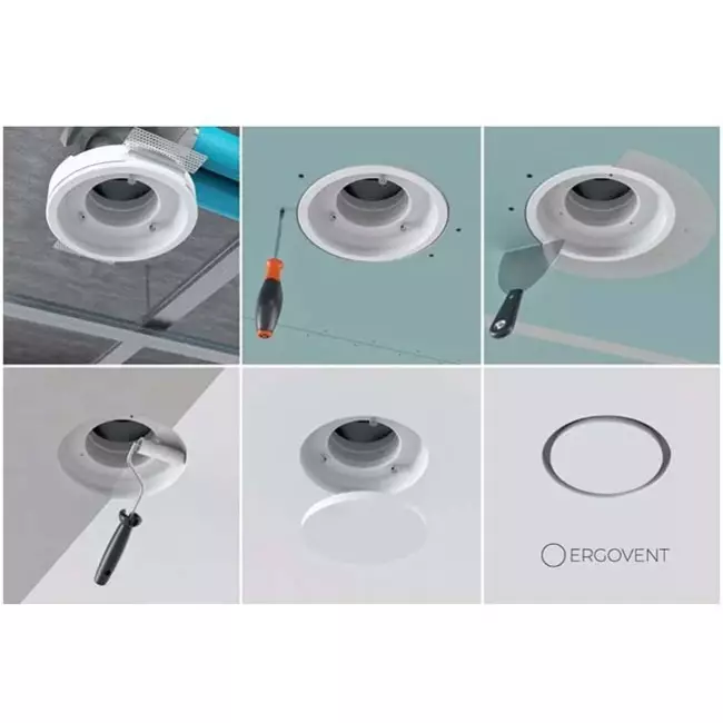 Ergovent inspacklingsbar luftventil rund 160 mm
