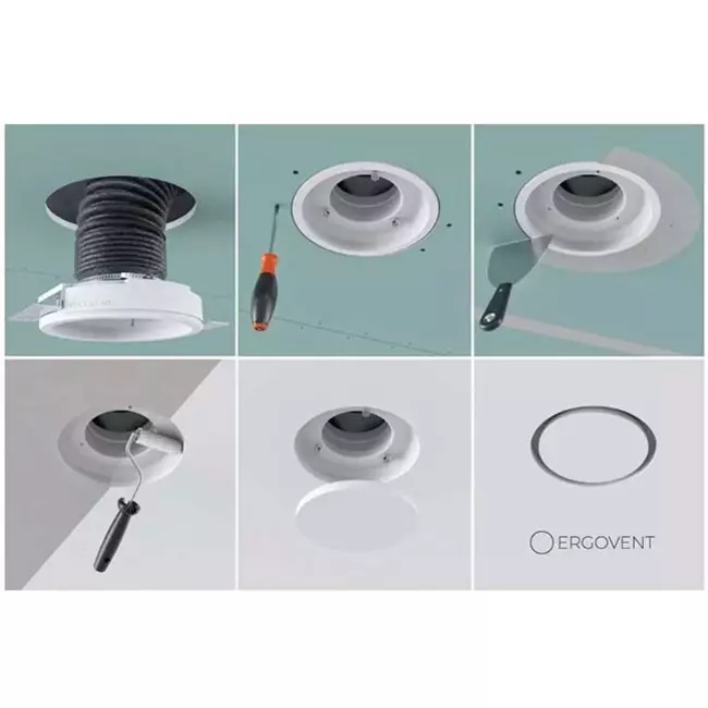 Ergovent inspacklingsbar luftventil rund 160 mm