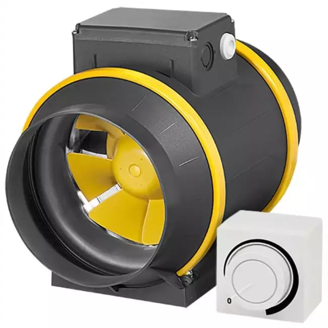 Ruck ETAMASTER rörfläkt med EC-motor 780m³/h - Ø 150 mm + manövrering potentiometer 10 kO