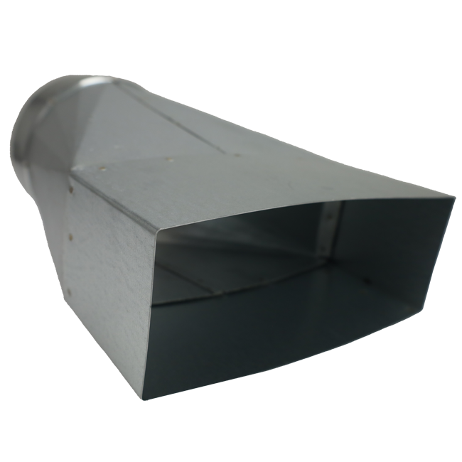 Adapter 220x80 mm till 160 mm diameter för kanal