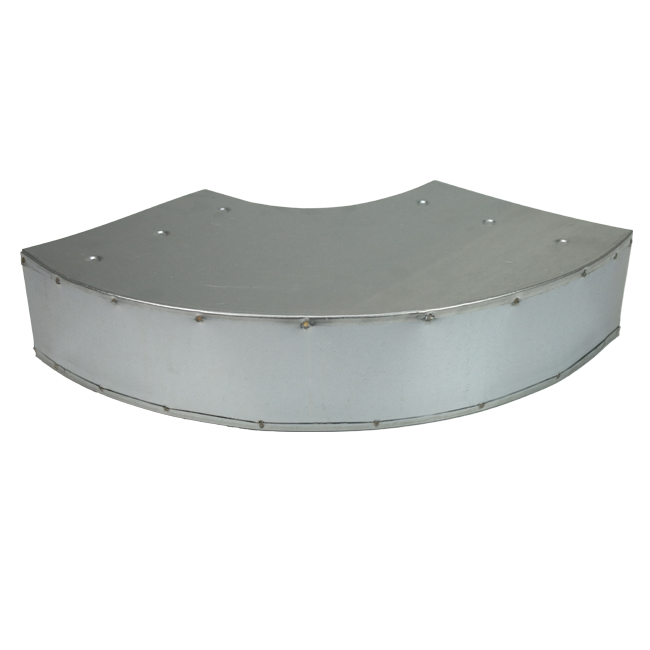 Böj 90 grader 220x80 mm horisontellt för kanalisation