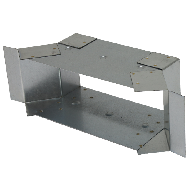 Sidoanslutning 220x80 mm för rektangulära kanaler