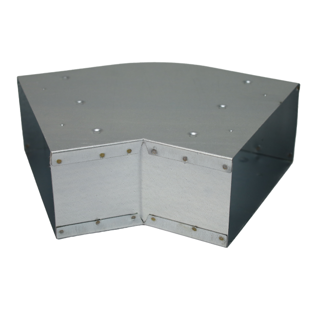 Böj 45 grader 220x80 mm horisontellt för kanalisation