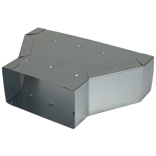Reducerare 300x80 till 220x80 till galvaniserade rektangulära ventilationskanaler