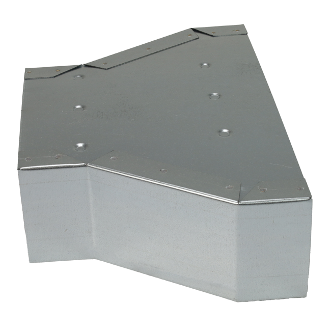 Reducerare 300x80 till 220x80 till galvaniserade rektangulära ventilationskanaler