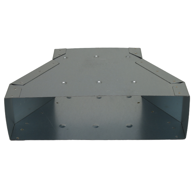 Reducerare 300x80 till 220x80 till galvaniserade rektangulära ventilationskanaler