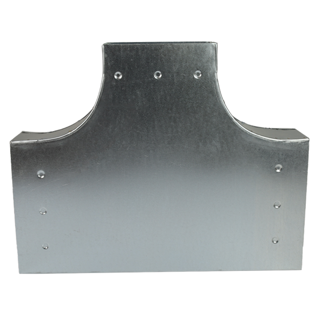T-stycke 90 grader 300x80 - 300x80 till galvaniserad rektangulär ventilationskanal