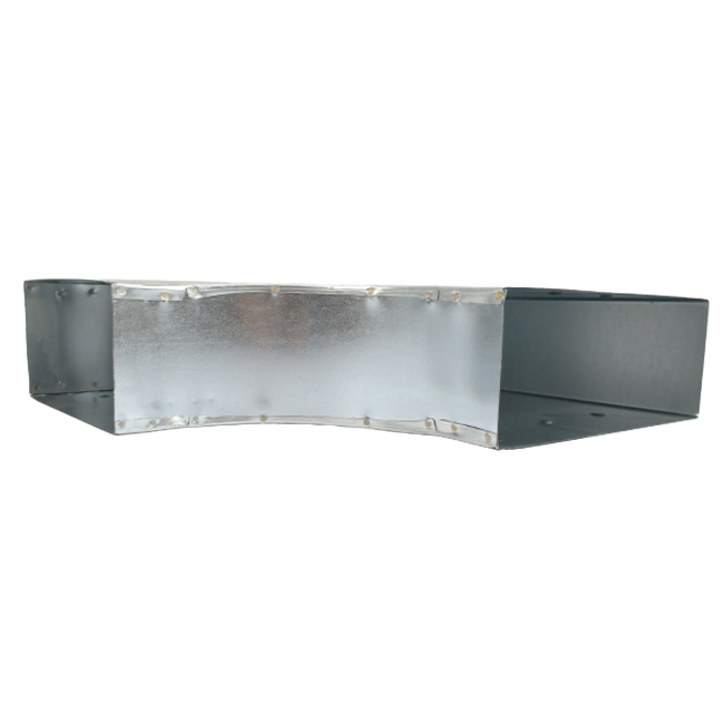 T-stycke 90 grader 300x80 - 300x80 till galvaniserad rektangulär ventilationskanal