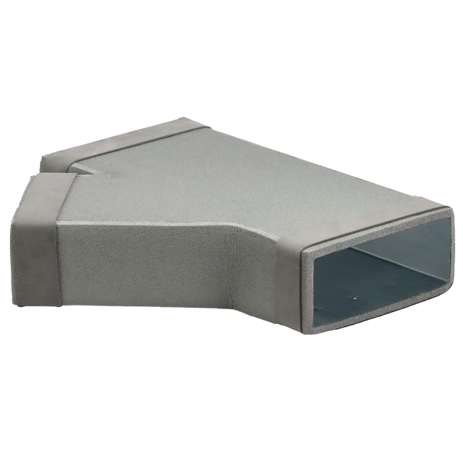Thermoduct T-stycke 45 grader 220x80 - 170x80 för kanalisation