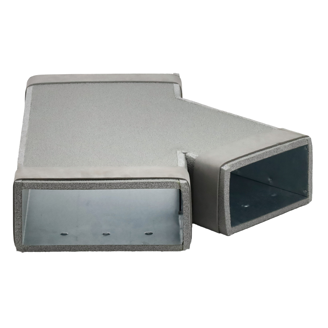 Thermoduct T-stycke 45 grader 220x80 - 170x80 för kanalisation