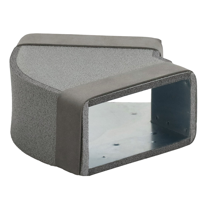 Thermoduct böj 45 grader 170x80 horisontell för kanalisation