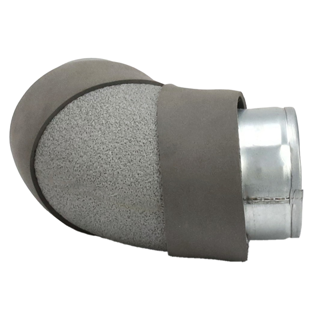 Termoduktens böjdiameter 80 mm 90 grader (inte säkert)
