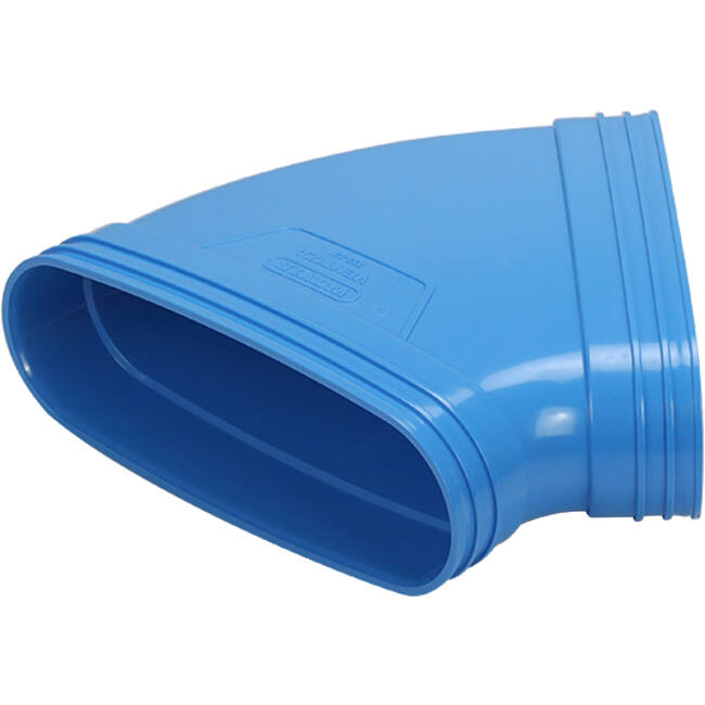 Wavin Ventiza Böj 45 grader PVC oval 195x80 mm horisontell M/M