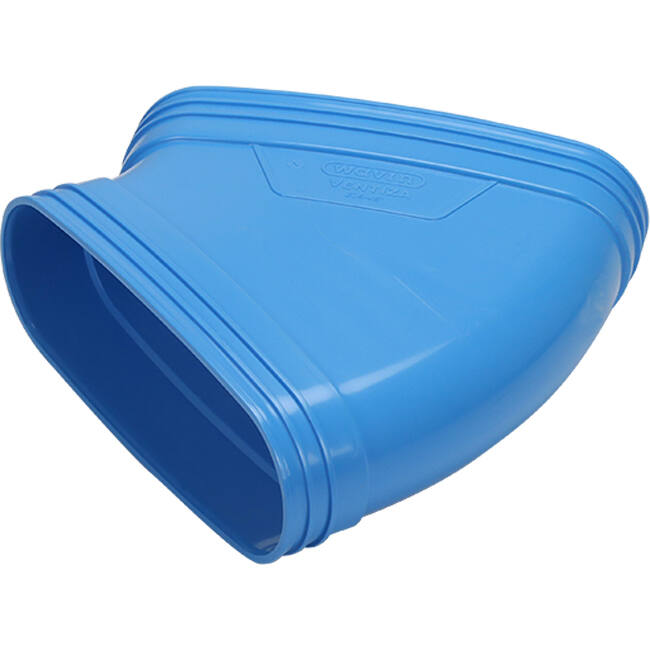 Wavin Ventiza Böj 45 grader PVC oval 195x80 mm horisontell M/M