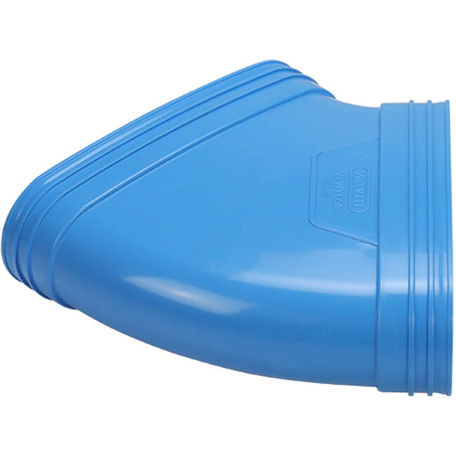 Wavin Ventiza Böj 45 grader PVC oval 195x80 mm horisontell M/M