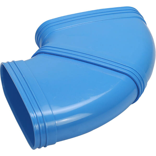 Wavin Ventiza Böj 90 grader PVC oval 235x80 mm horisontell M/M